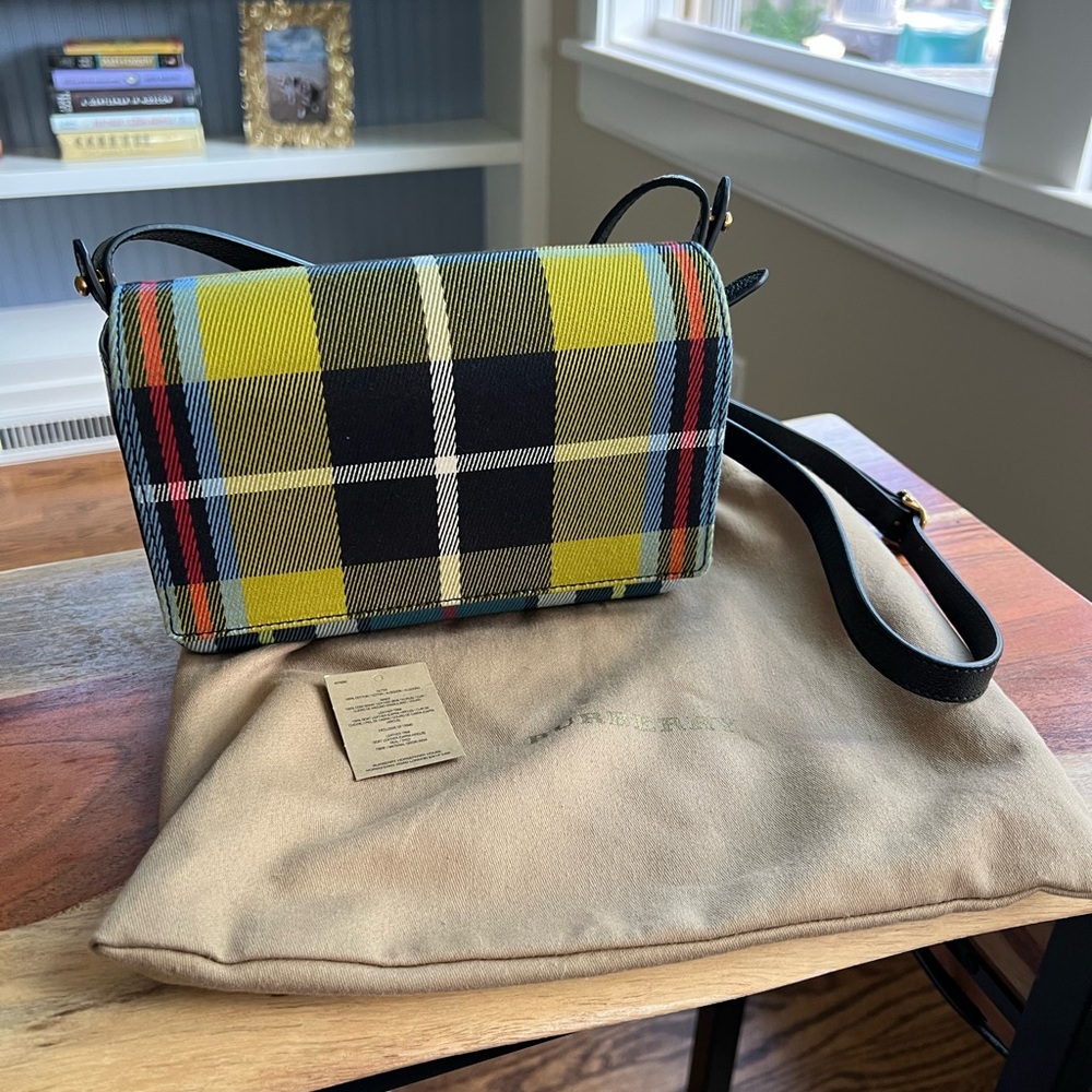 Burberry Tartan Canvas Hampshire Wallet Crossbody Bag